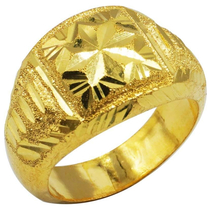 แหวนทองคำ 96.5% โปร่งเหลี่ยมจิกเพชร